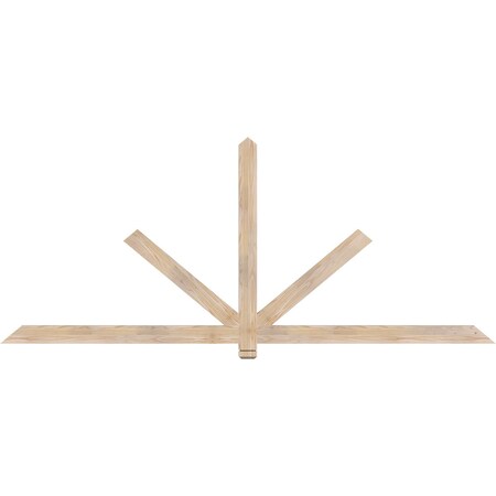 Ekena Millwork Kennewick Smooth Timber Gable Bracket, Douglas Fir, 96"W x 40"H x 1 1/2"D x 3 1/2"F, 10/12 Pitch GBW096X40X0204KEN00SDF